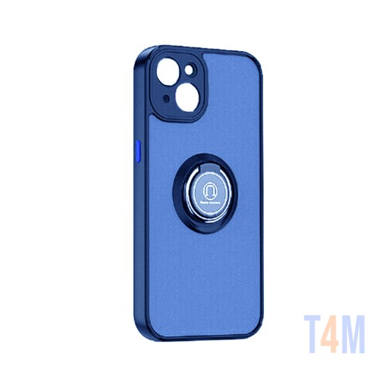 Case with Support Ring for Apple iPhone 15 Smoked Blue